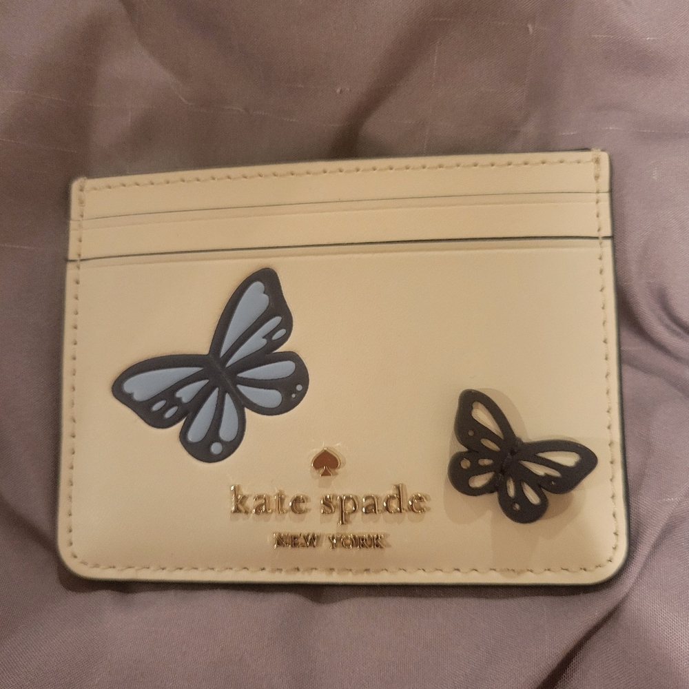 Kate Spade Cream Card Holder with Butterfly Accents - Picture 5 of 5